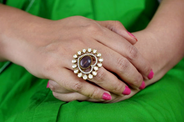 Amethyst Heartsong Ring