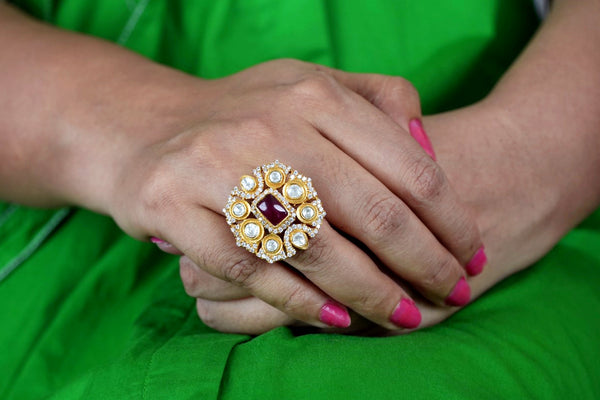 Pink Opulence Square Ring