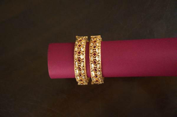 Pink Polki Bangle