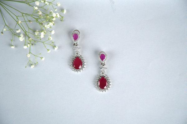 Ruby Radiance Earrings AD-4051