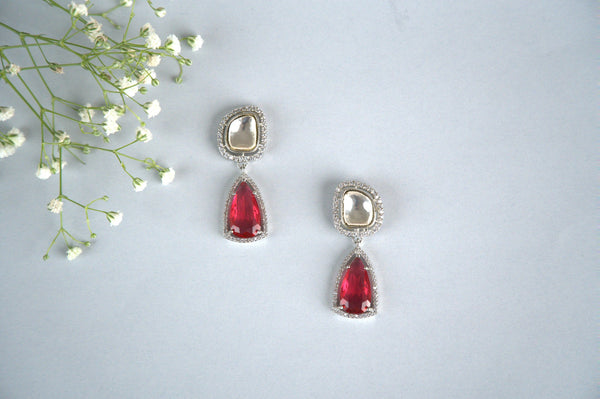 Scarlet teardrop earrings