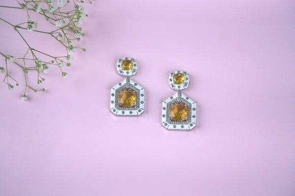 Golden Sunburst Earrings AD-4008