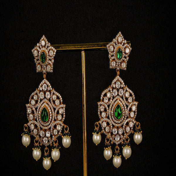 Sahana Green Victorian  Earrings