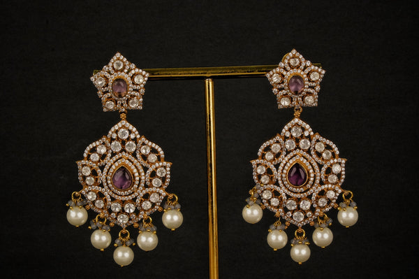 Sahana Purple Earrings