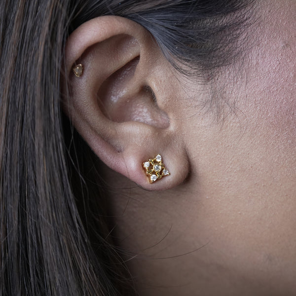 Gilded Blossom Studs AD-6013