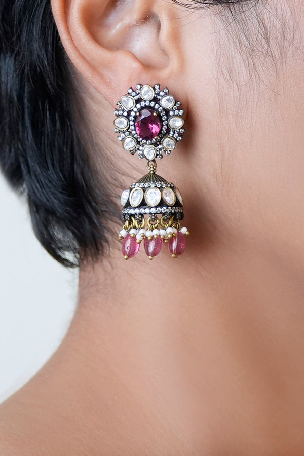 Layla Victorian Tourmaline Jhumka