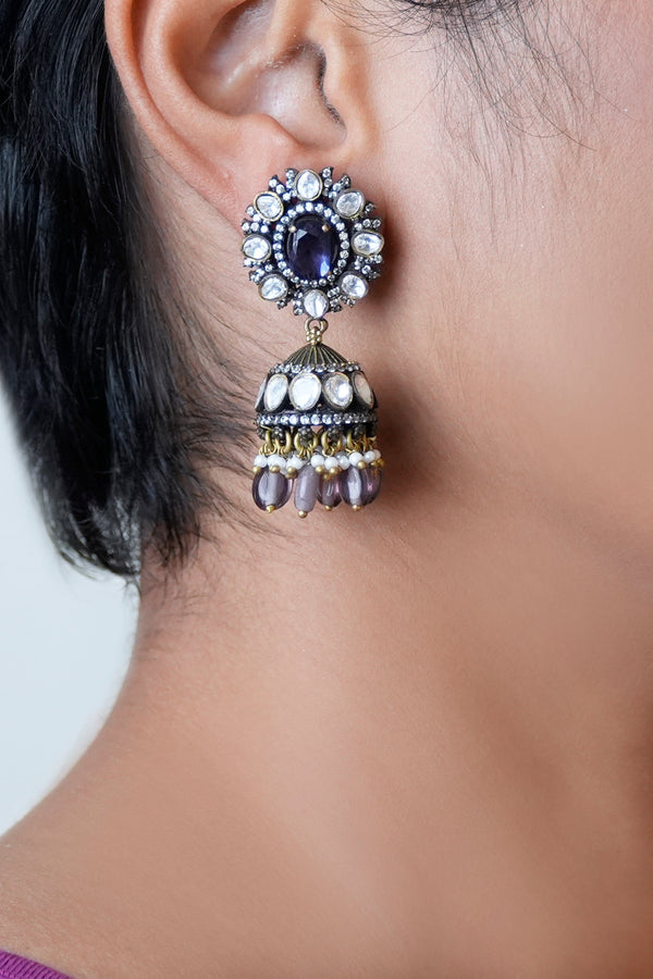 Layla Victorian Amethyst Jhumka