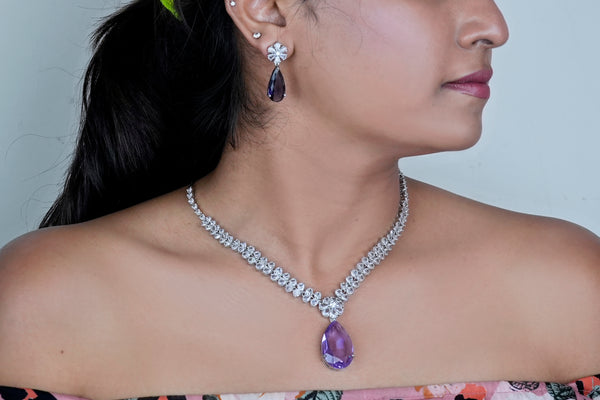 Lavender Glow Necklace AD-8003