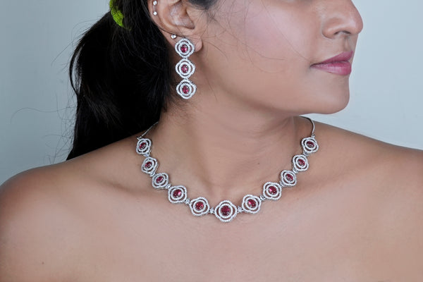 Scarlet Elegance Necklace AD-8027