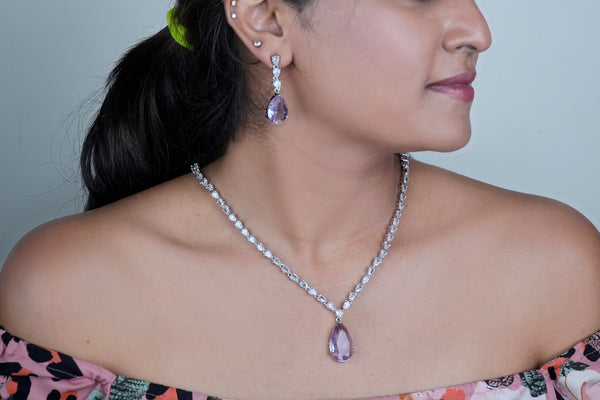 Violet Majesty Necklace AD-8004