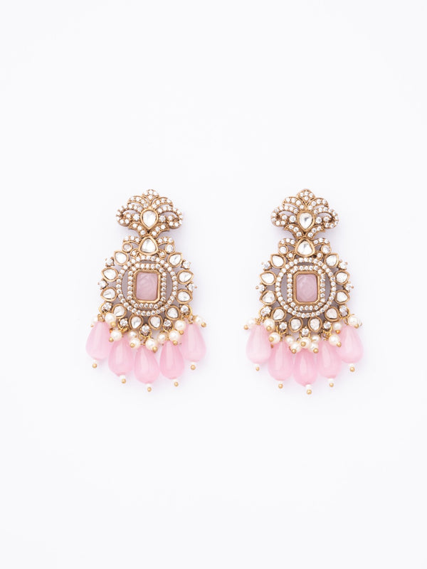 Veena Pink  Earrings