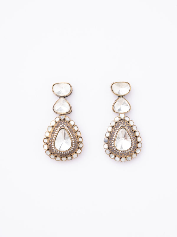 Shwetha White Stone  Earrings